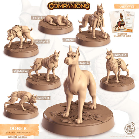 Dober the Dobermann Dog Companion Miniatures - Mini Megastore