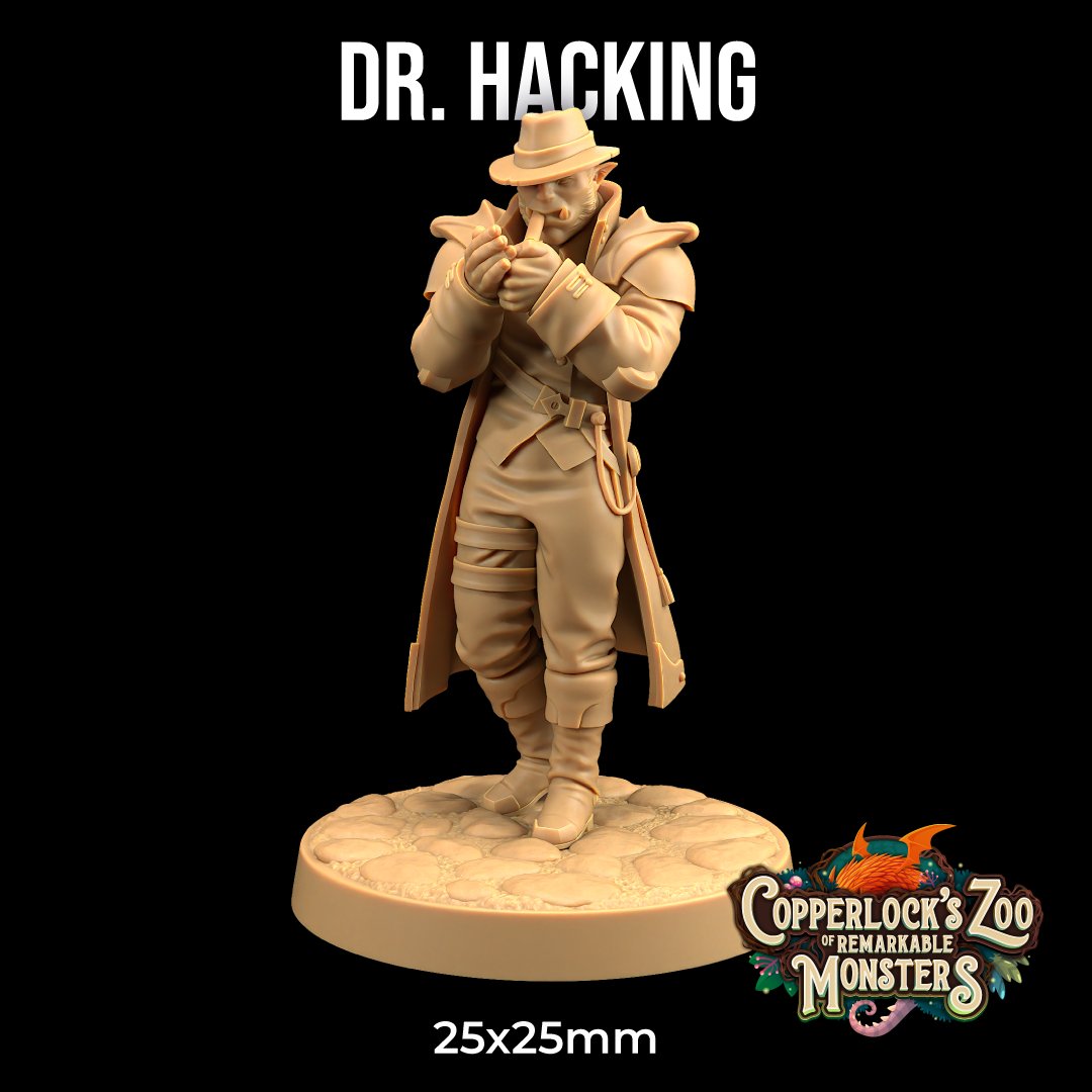 Dr. Hacking - Half Orc Detective Miniature - Mini Megastore