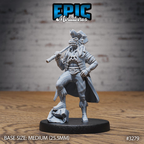 Dragonborn Pirate Miniature - Mini Megastore