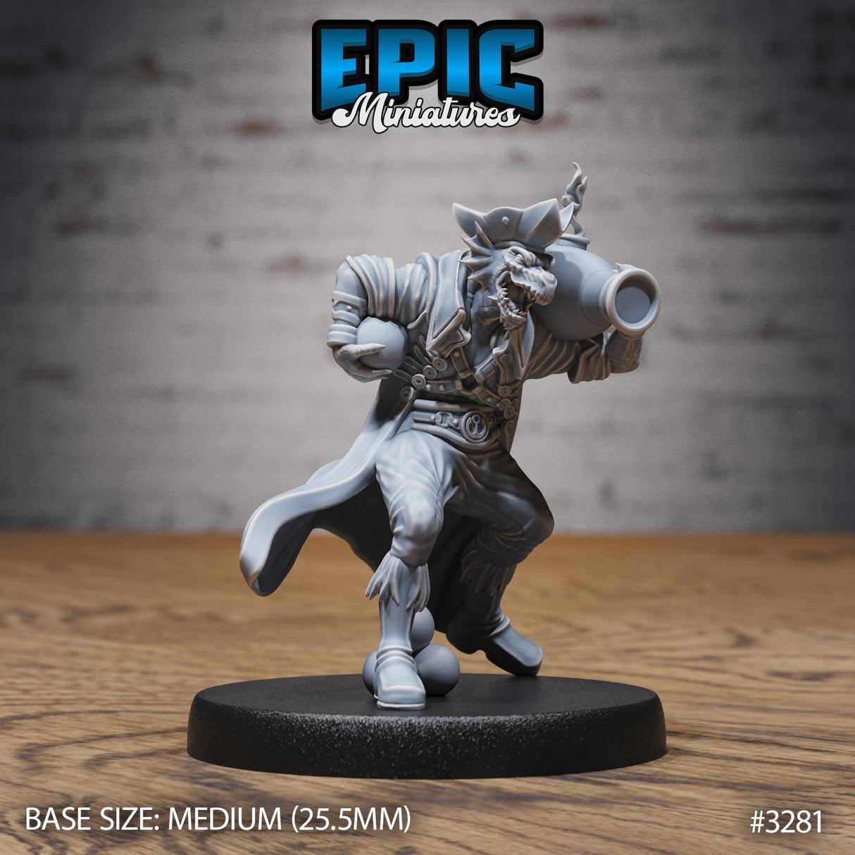 Dragonborn Pirate Miniature - Mini Megastore