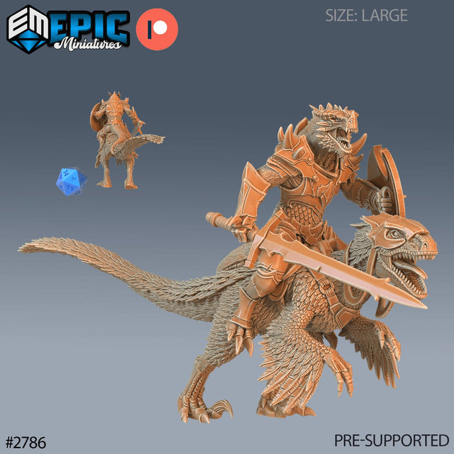 Dragonborn Raptor Rider Miniature - Mini Megastore