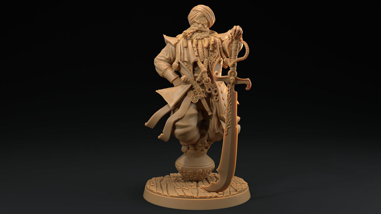 Dread Captain Zayyim, The Wishless - Genie Pirate Miniature - Mini Megastore