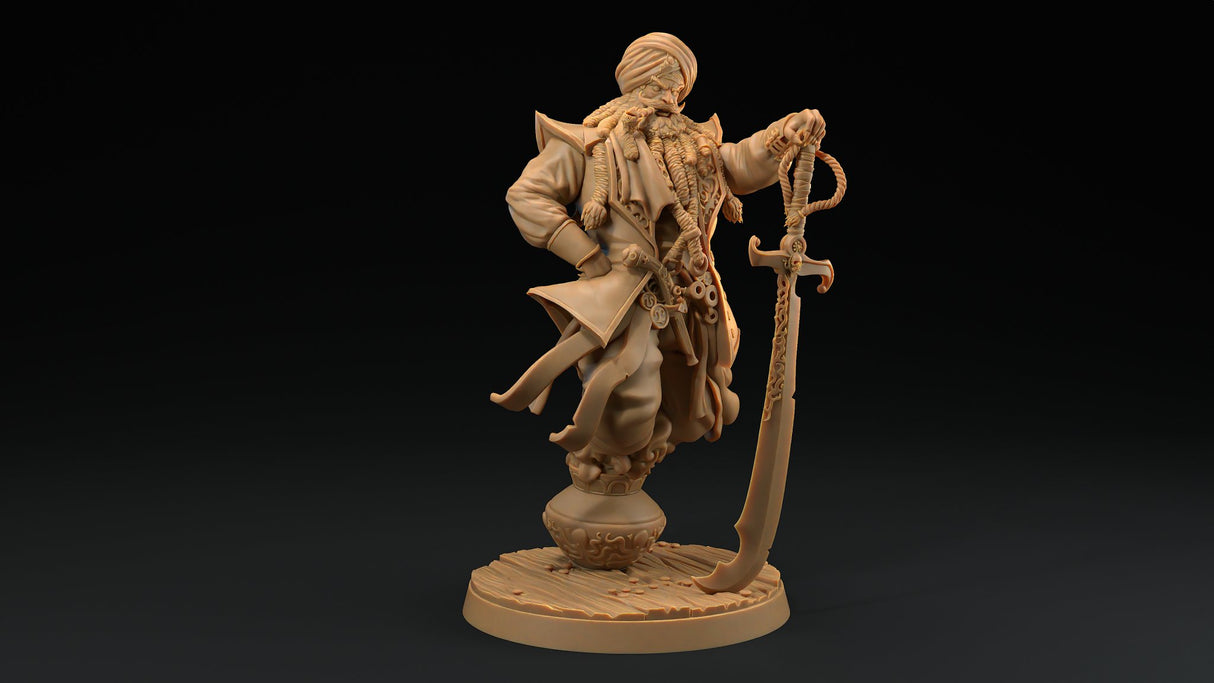 Dread Captain Zayyim, The Wishless - Genie Pirate Miniature - Mini Megastore