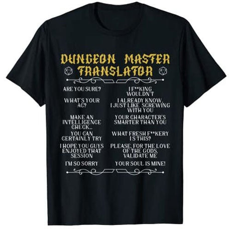 Dungeon Master Translator T-shirt - Mini Megastore