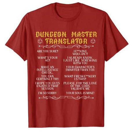 Dungeon Master Translator T-shirt - Mini Megastore