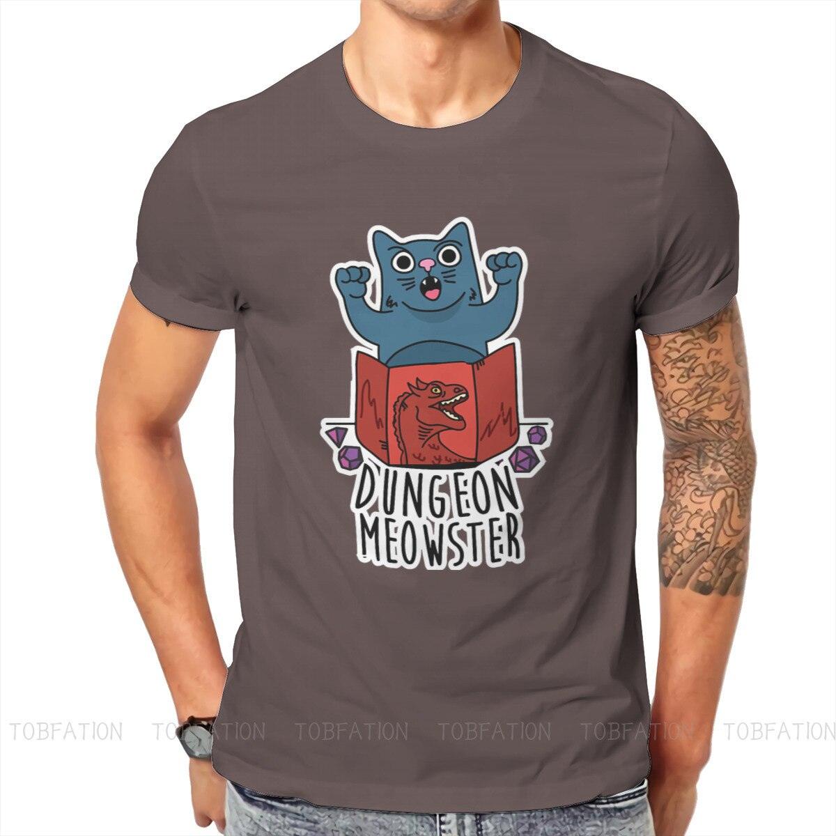 Dungeon Meowster Fashion TShirts Dragon Quest Dragonlord Hero Game Male Style Pure Cotton Tops T Shirt O Neck Oversized - Mini Megastore