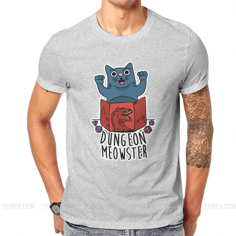 Dungeon Meowster Fashion TShirts Dragon Quest Dragonlord Hero Game Male Style Pure Cotton Tops T Shirt O Neck Oversized - Mini Megastore