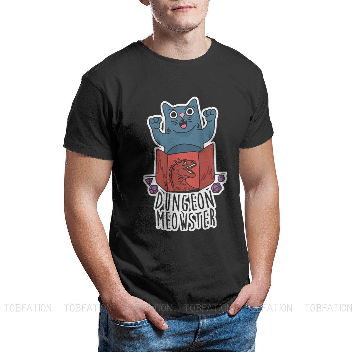 Dungeon Meowster Fashion TShirts Dragon Quest Dragonlord Hero Game Male Style Pure Cotton Tops T Shirt O Neck Oversized - Mini Megastore