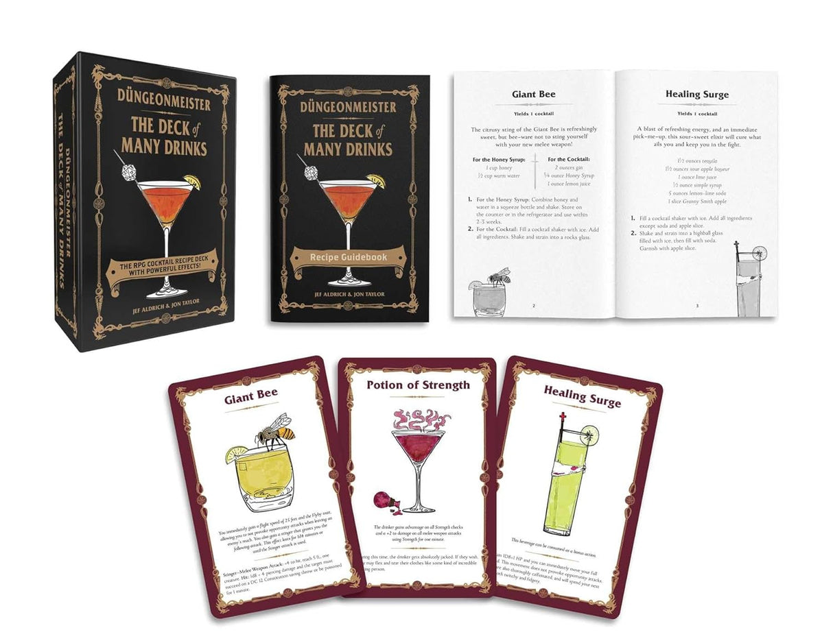 Dungeonmeister: The Deck of Many Drinks : The RPG Cocktail Recipe Deck with Powerful Effects! - Mini Megastore