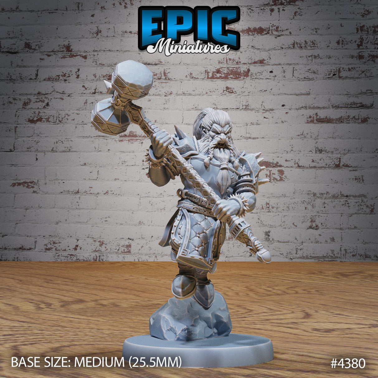 Dwarf Adventurer Cleric Miniature - Mini Megastore