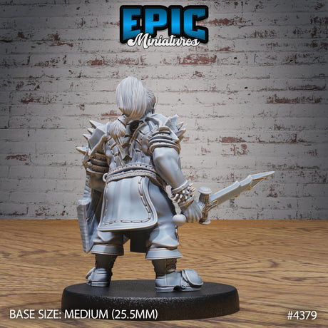 Dwarf Adventurer Fighter Miniature - Mini Megastore