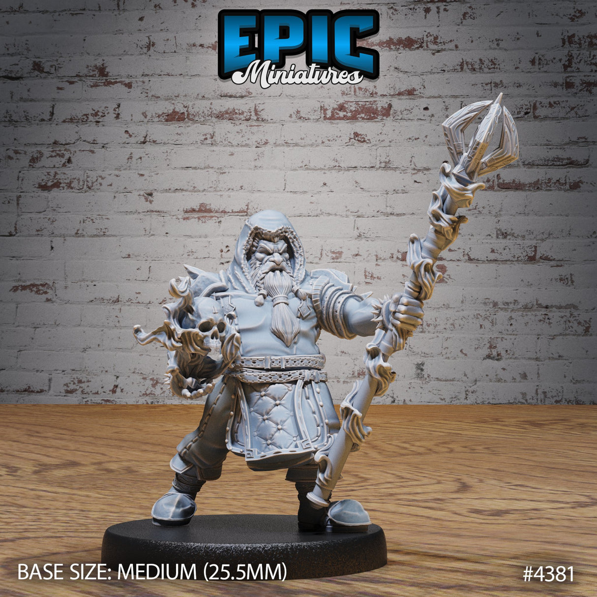 Dwarf Adventurer Warlock Miniature - Mini Megastore