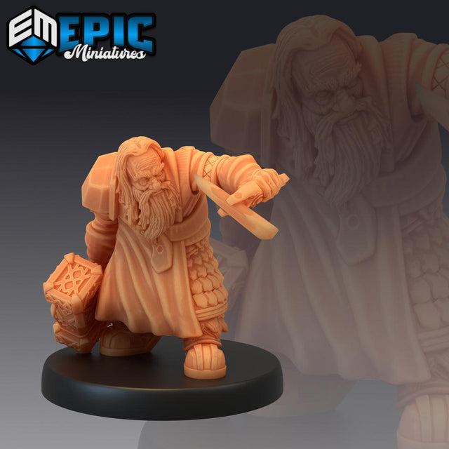 Dwarf - Male Warrior Blacksmith Miniature - Mini Megastore