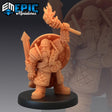 Dwarf - Male Warrior Sword and Shield Miniature - Torch Out - Mini Megastore