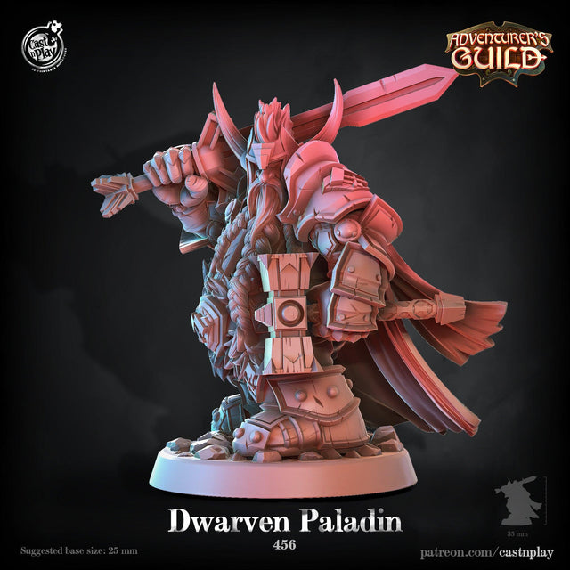 Dwarf Paladin Miniature - Mini Megastore