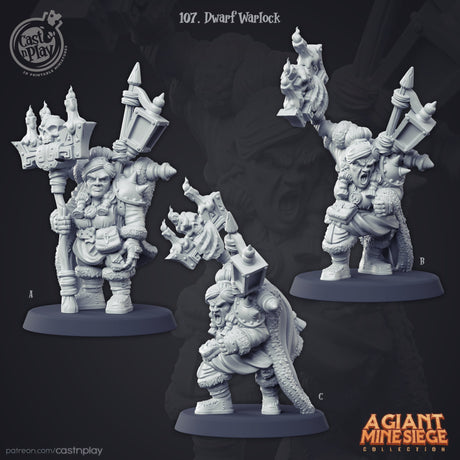 Dwarf Warlock Miniatures - Mini Megastore