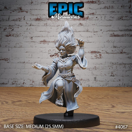 Dwarf Wind Mage Female Miniature - Mini Megastore