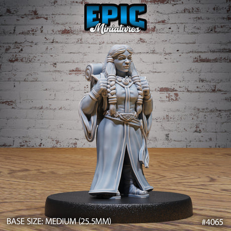 Dwarf Wind Mage Female Miniature - Mini Megastore