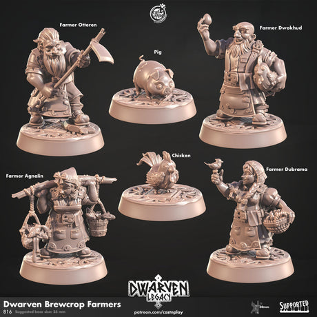 Dwarven Brewcrop Farmer Miniatures - Mini Megastore