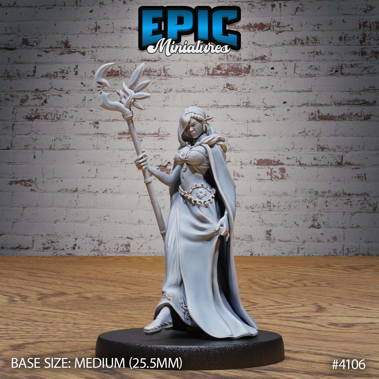 Elf Queen / Female Elf Cleric / Sorcerer Miniature - Mini Megastore