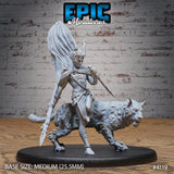 Elf / Tiefling Beast Tamer Ranger Miniature - Mini Megastore