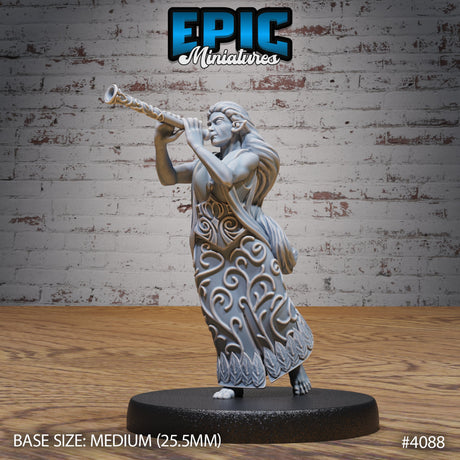 Elf Villager Bard Miniature - Mini Megastore