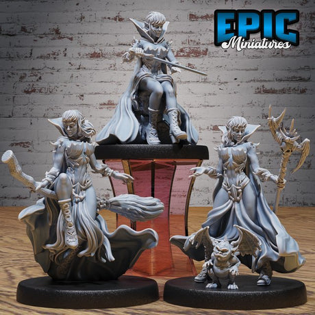 Elf Warlock Female Miniatures - Mini Megastore