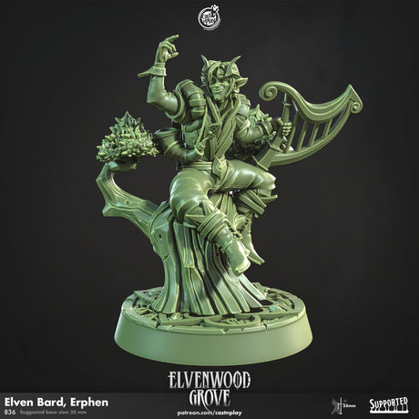 Elven Bard Erphen Miniature - Mini Megastore