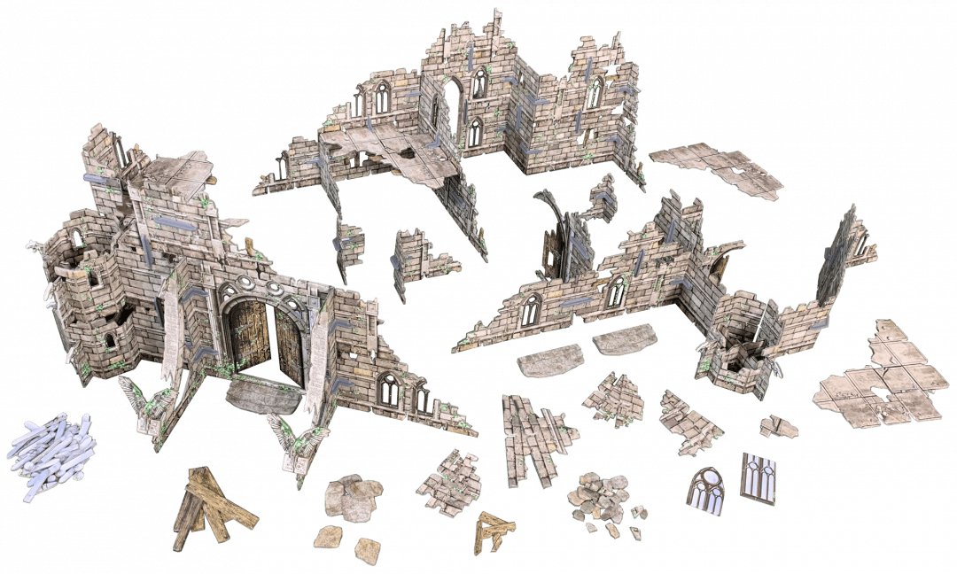 Fantasy Battlefield - Ruined Monastery - Mini Megastore