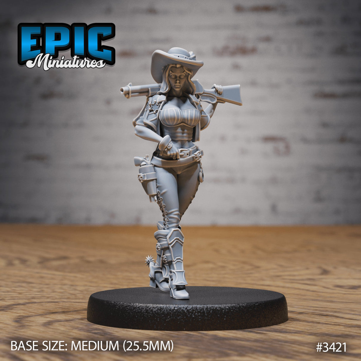 Female Gunslinger Miniature - Mini Megastore