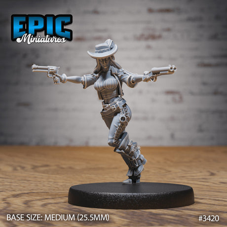 Female Gunslinger Miniature - Mini Megastore