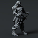 Female Human Barbarian Miniature / Statue - Mini Megastore