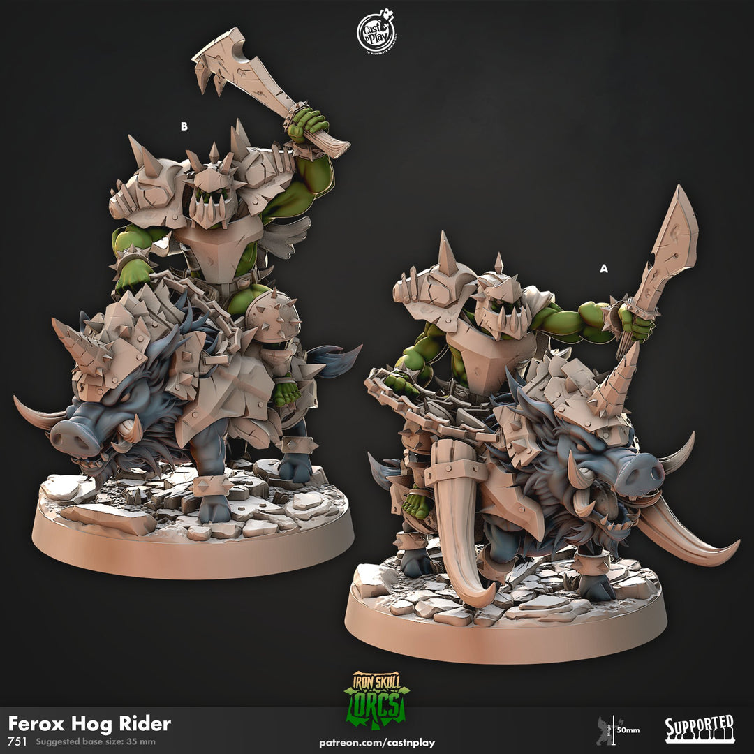 Ferox Hog Rider - Orc Miniature - Mini Megastore