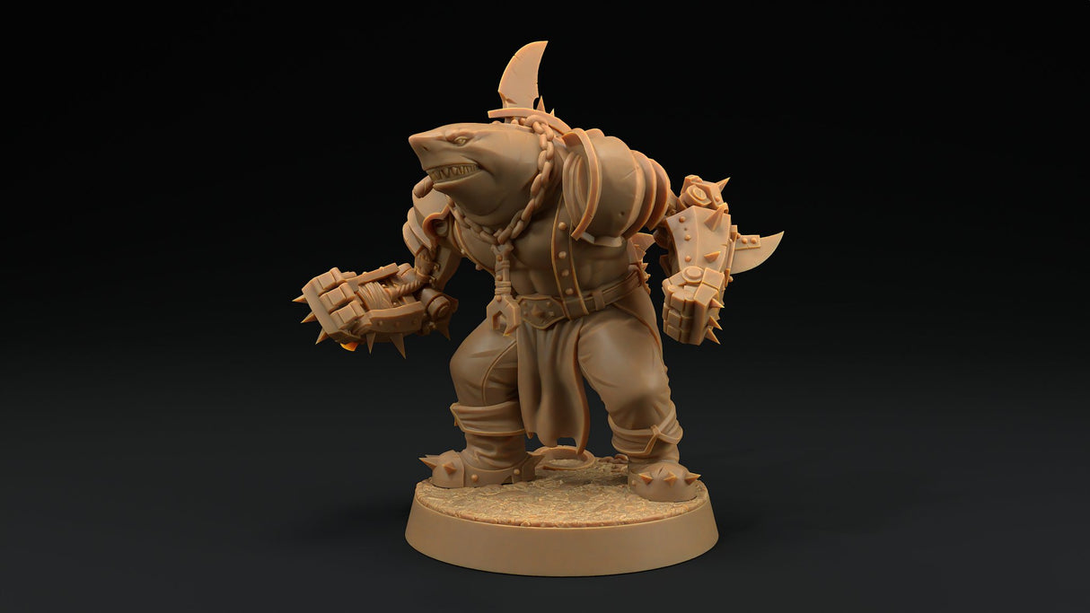 Finnigan "The Jaws" Lupo - Shark Folk Monk / Barbarian Miniature - Mini Megastore