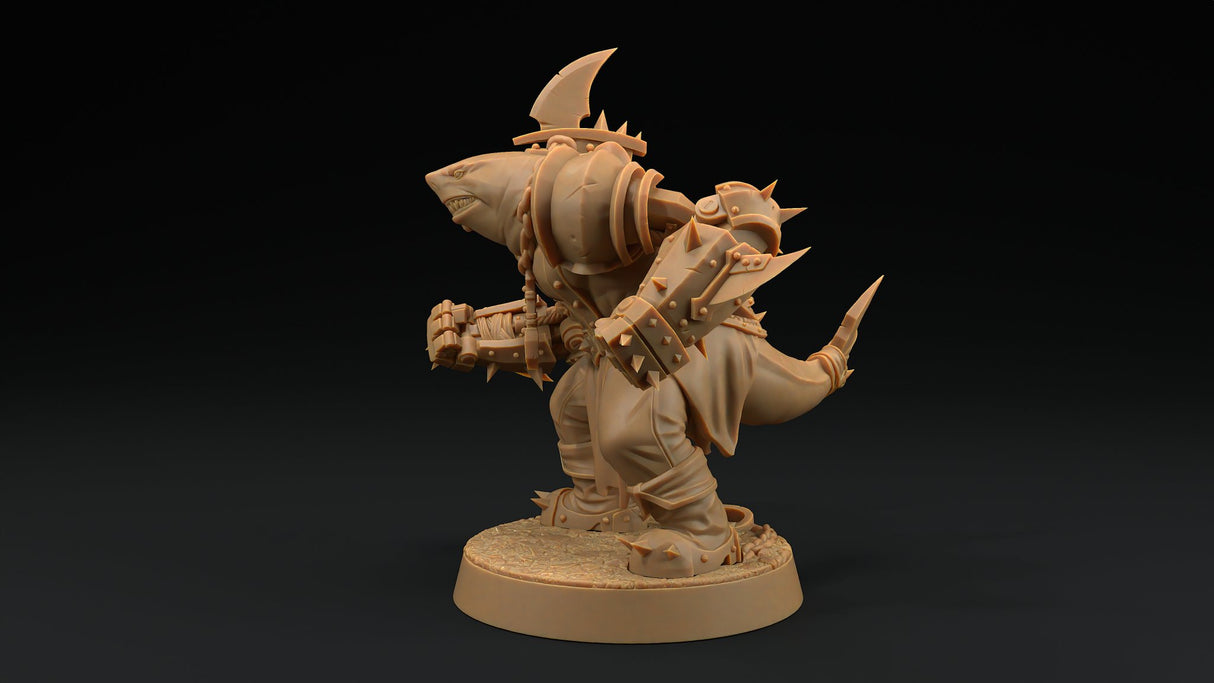 Finnigan "The Jaws" Lupo - Shark Folk Monk / Barbarian Miniature - Mini Megastore