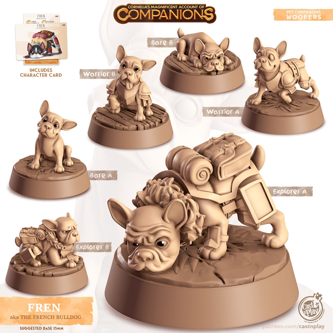 Fren the Frebch Bulldog Companion Miniatures - Mini Megastore