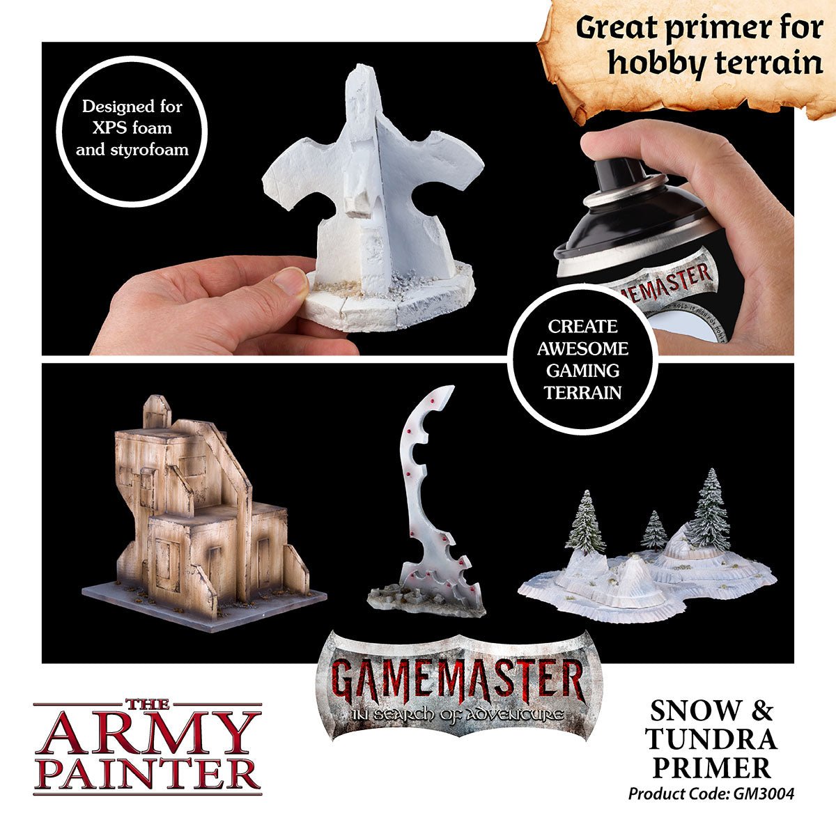 GameMaster - Terrain Primer Snow & Tundra - Mini Megastore