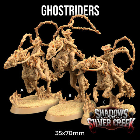 Ghost Riders - Skeleton Horse & Rider Miniatures - Mini Megastore