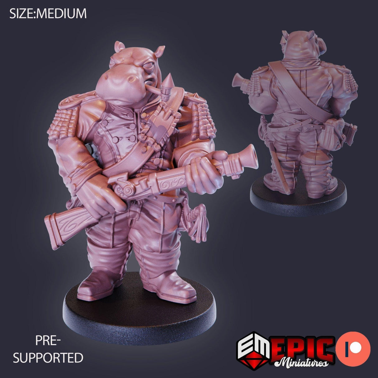 Giff / Hippo folk Rifleman Miniature - Mini Megastore