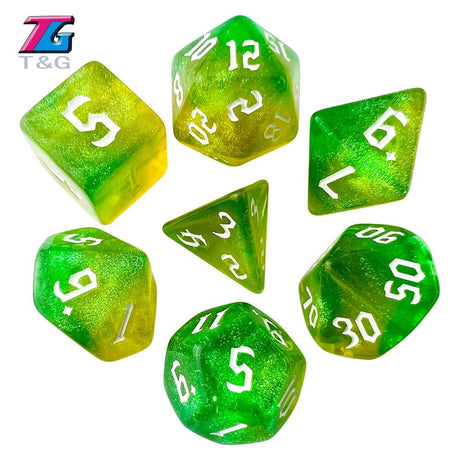 Glitter Runic 7 Piece Dice Set - Mini Megastore