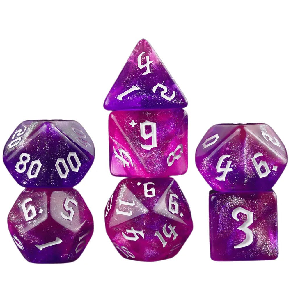 Glitter Runic 7 Piece Dice Set - Mini Megastore