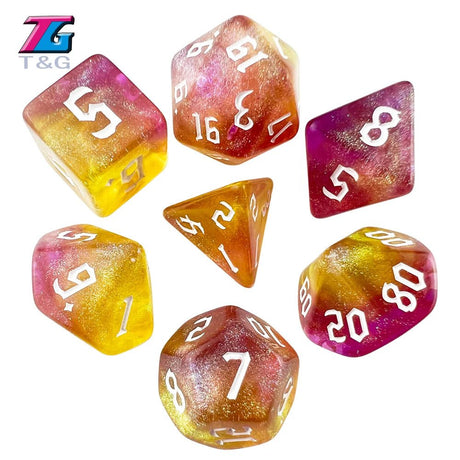 Glitter Runic 7 Piece Dice Set - Mini Megastore