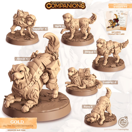 Gold the Golden Retriever Dog Companion Miniatures - Mini Megastore