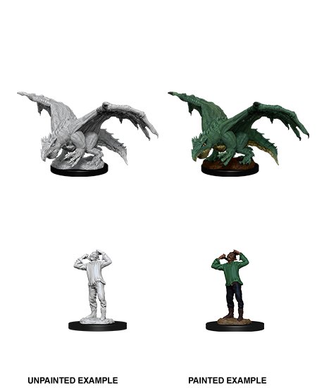 Green Dragon Wyrmling & Afflicted Elf: Nolzur's Marvelous Miniatures Wave 11 - Mini Megastore