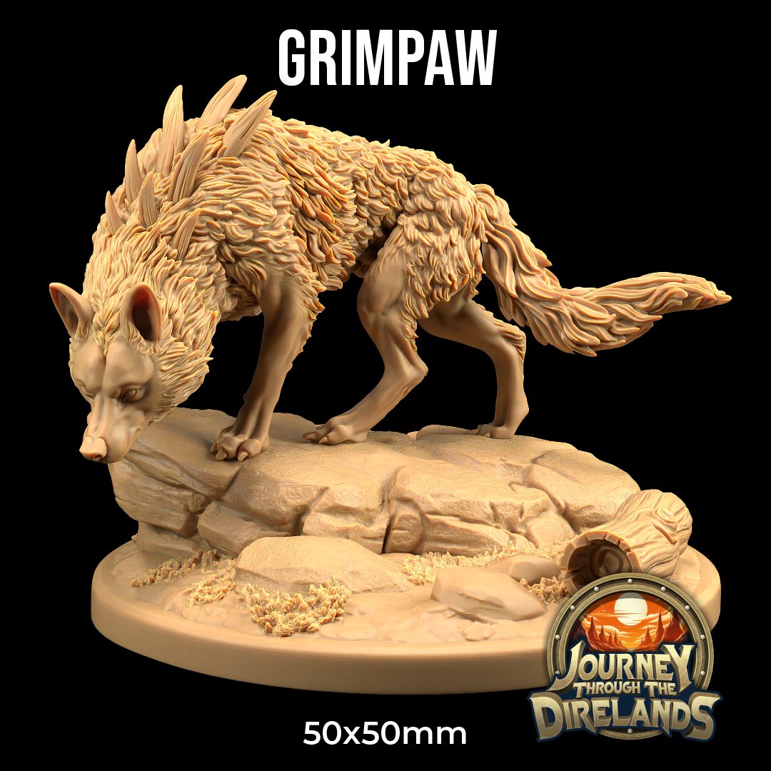Grimpaw - Giant Dire Wolf Miniature - Mini Megastore