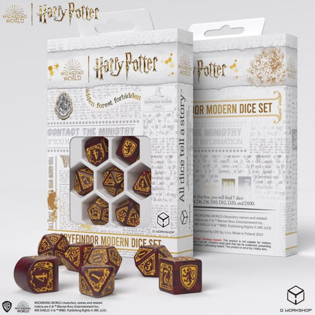 Harry Potter. Gryffindor Modern Dice Set - Mini Megastore