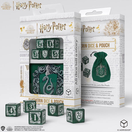 Harry Potter. Slytherin Dice & Pouch - Mini Megastore