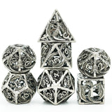 Hollow Metal Dice, Flying Dragon D&D Dice, 7 PCs DND Dice, Polyhedral Dice Set, for Role Playing Game MTG Pathfinder - Mini Megastore