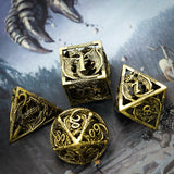 Hollow Metal Dice, Flying Dragon D&D Dice, 7 PCs DND Dice, Polyhedral Dice Set, for Role Playing Game MTG Pathfinder - Mini Megastore