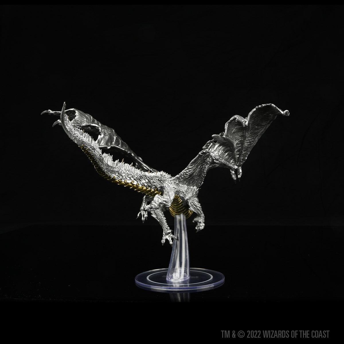 Icons of the Realms: Adult Silver Dragon - Mini Megastore